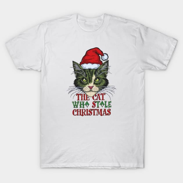 The Cat who stole Christmas T-Shirt by w0dan